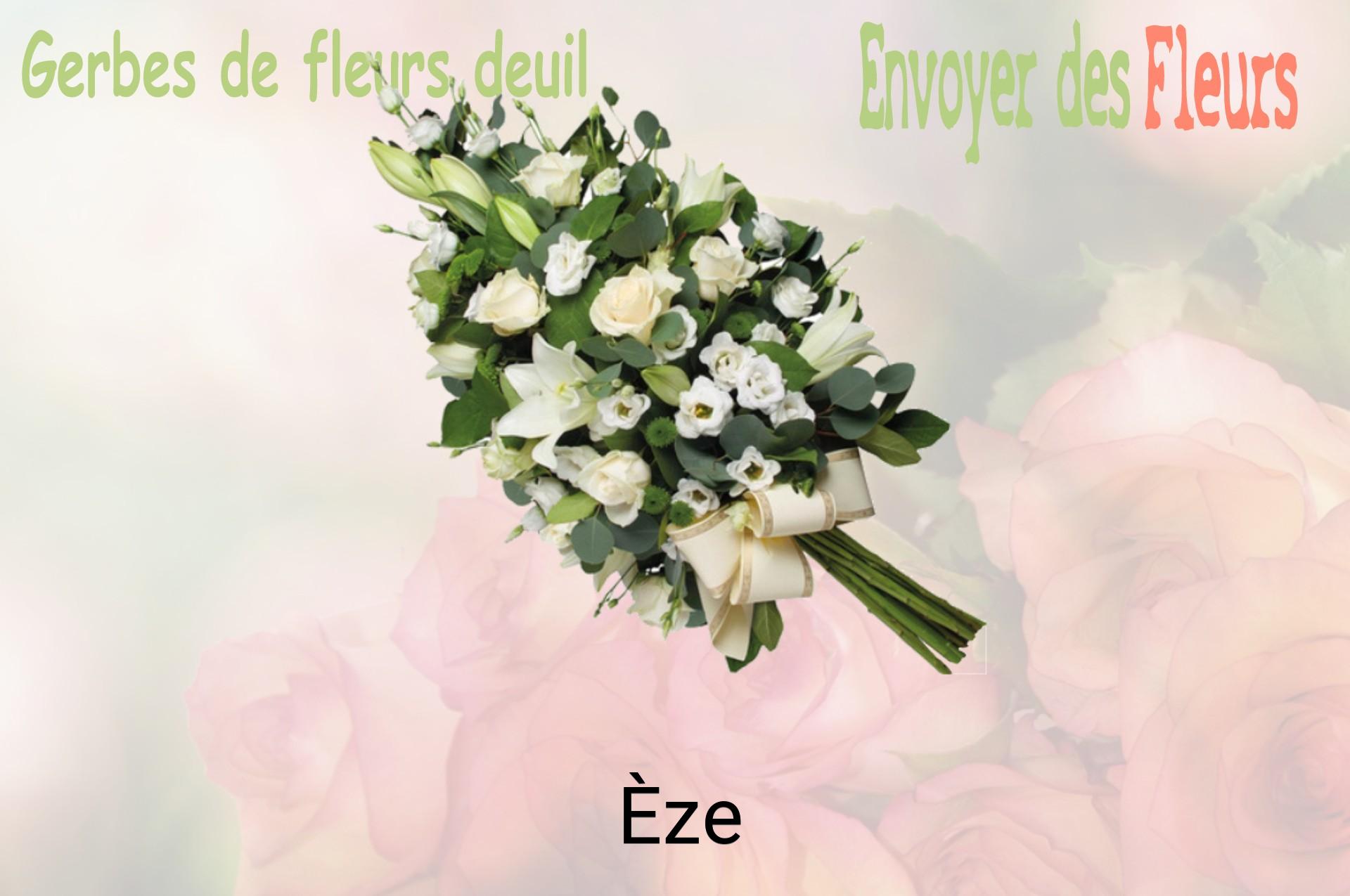 Gerbe de fleurs de deuil livrée à Èze